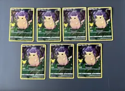 Pikachu 005/025 Celebrations Full Art Holo Card (Lot Of 7) Near Mint - Image 1