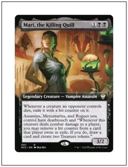 1x Mari, the Killing Quill, Extended Art, Magic the Gathering MTG NM - Image 1