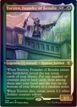 1 x Torsten, Founder of Benalia - Foil Etched - DMC - LP - Magic The Gathering - Image 1