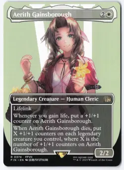 Aerith Gainsborough (Borderless) R FINAL FANTASY 374 NM - Image 1