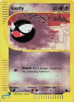 Pokemon Gastly Skyridge Reverse Holo 57/144 - lp - 2003 WOTC - Image 1