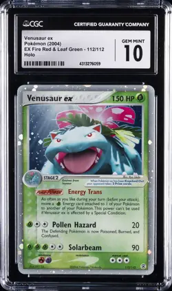 2004 POKEMON EX FIRE RED & LEAF GREEN, HOLO VENUSAUR EX CGC 10 GEM MINT - Image 1