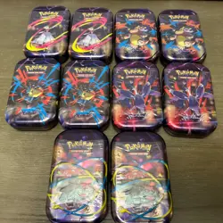 Pokemon MEGA HEROES Mini Tins Factory Sealed/ New Lot (10) Full Set - Image 1