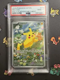 Pikachu #88 PSA 10 2024 Pokemon SV Black Star Promo Adventure Chest - Image 1