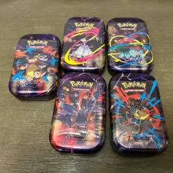 Pokemon MEGA HEROES Mini Tins Factory Sealed/ New Lot (5) Full Set - Image 1