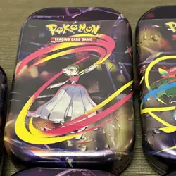 Pokemon MEGA HEROES Mini Tins Factory Sealed/ New Lot (5) Full Set - Image 3