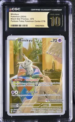 2024 POKEMON SVP EN-SV BLACK STAR PROMO #075 MIMIKYU CGC 10 PRISTINE not psa - Image 1