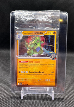 Pokemon Center Team Rocket's Tyranitar 096/182 Destined Rivals Promo Sealed - Image 1