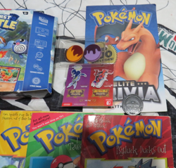 Pokemon Lot My First Battle Set Squirtle and Charmander Pins Books - Image 2