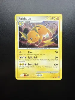 FREE SHIPPING Pokemon Raichu LV.45 8/100 Holo Stormfront - Image 1