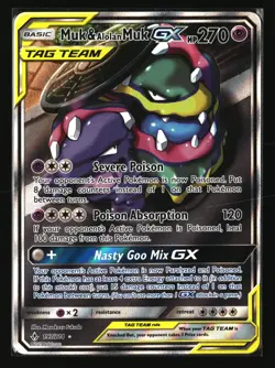 Pokemon MUK & ALOLAN MUK GX 197/214 Full Art (SM Unbroken Bonds) NM/Near Mint - Image 1