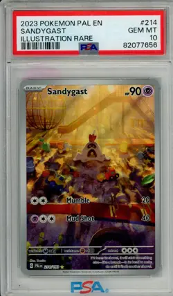 2023 POKEMON PAL EN-PALDEA EVOLVED ILLUSTRATION RARE #214 SANDYGAST PSA 10 - Image 1