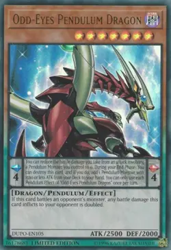 Yugioh! LP Odd-Eyes Pendulum Dragon - DUPO-EN105 - Ultra Rare - Limited Edition - Image 1
