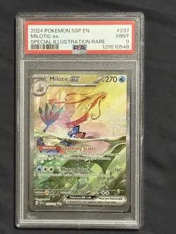 Pokemon TCG Milotic EX Card 237/191 Surging Sparks, PSA 9 - Image 1