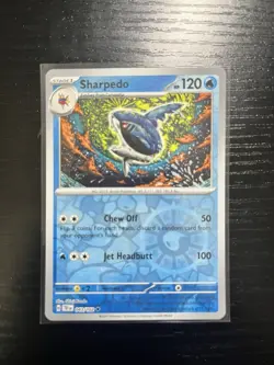 Pokemon TCG Sharpedo Reverse Holo Uncommon Card 043/162 SV05: Temporal Forces NM - Image 1