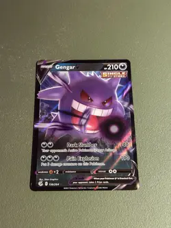 Pokemon Gengar v Fusion Strike Holo Ultra Rare Card 156/264 - Image 1