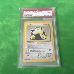 1999 Pokemon Jungle Snorlax Holo PSA 9 No Symbol 11 Rare Vintage Card 11 error - Image 1