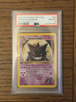 Sabrina’s Gengar 29/132 1st Edition PSA 8 Pokemon Card - Image 1