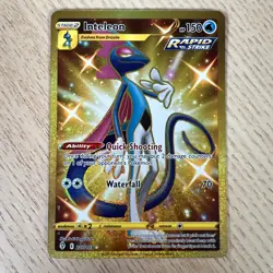 Pokemon Card - Inteleon 227/203 Gold Rare Rapid Strike HOLO - Image 1