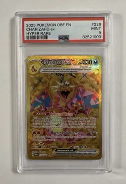 2023 Pokemon OBF En-Obsidian Flames Charizard EX Hyper Rare Card 228/197 PSA - Image 1