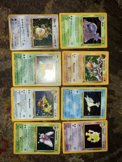 Lot Of 8 Fossil & Jungle Holo Cards Near Mint And Lightly Played - Image 1