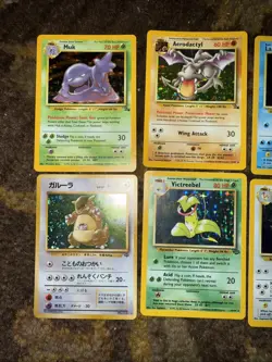 Lot Of 8 Fossil & Jungle Holo Cards Near Mint And Lightly Played - Image 2