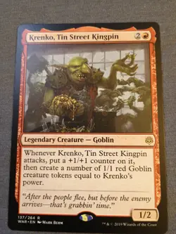 Krenko, Tin Street Kingpin #137 War of the Spark Regular Rare - Image 1