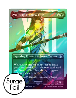 1x Fang, Fearless l'Cie, Borderless Surge Foil, Final Fantasy, Magic MTG NM - Image 1