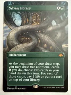 MTG: Sylvan Library Regular Borderless Dominaria Remastered- NM - Image 1