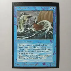 Sea Serpent x (1) MTG - Collectors' Edition (CE) - EX/NM **MISCUT** - Image 1