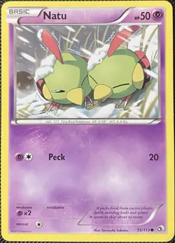 Natu 55/113 Legendary Treasures Regular - Pokemon Card - Image 1