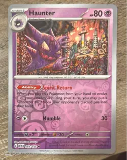 HAUNTER 093 REVERSE HOLO SCARLET & VIOLET 151 POKEMON CARD MINT 2023 - Image 1