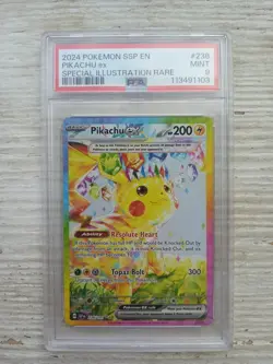 Pokemon TCG Pikachu EX 238/191 PSA 9 Special Illustration Rare Surging Sparks - Image 1