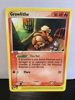 Growlithe 65/100 Pokemon EX Sandstorm Common - Image 1