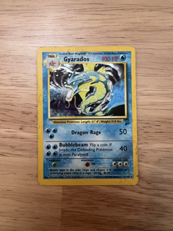 Pokemon TCG Gyarados 7/130 Holo Rare Base Set 2 HP - Image 1