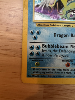 Pokemon TCG Gyarados 7/130 Holo Rare Base Set 2 HP - Image 4