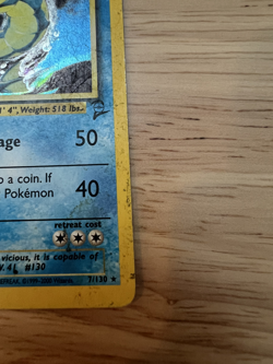 Pokemon TCG Gyarados 7/130 Holo Rare Base Set 2 HP - Image 5