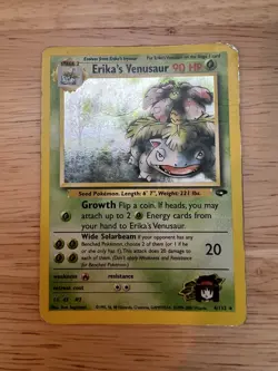 Pokemon Erika's Venusaur 4/132 HP w/ Bulbasaur + Ivysaur Gym Challenge 39+41/132 - Image 1
