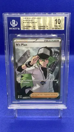 2025 Pokemon 163/086 N’s Plan UR (Black Bolt) - BGS 10 Pristine - Image 1