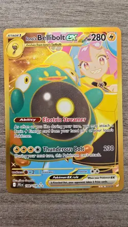 Iono's Bellibolt ex (Hyper Rare) #188/159 Journey Together Pokemon Near Mint - Image 1