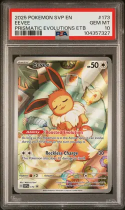 2025 POKEMON SVP EN-SV BLACK STAR PROMO #173 EEVEE PSA 10 - Image 1