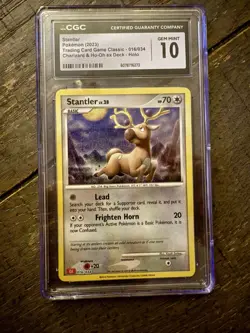 Pokemon TCG Stantler Holo 016/034 TCG Classic: Charizard & Ho-oh Ex Deck CGC 10 - Image 1