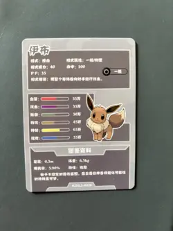 Eevee 25th Anniversary Gameboy Edition - Chinese Rare Pokemon Cracked Ice Holo - Image 3