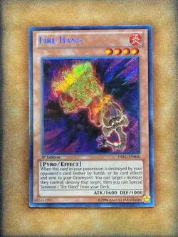 Yugioh Fire Hand DRLG-EN046 Secret Rare 1st Ed LP - Image 1