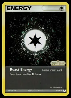 Pokemon Card - React Energy Legend Maker 82/92 Reverse Holo Stamped - Image 1