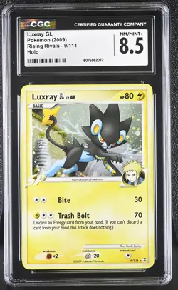 CGC 8.5 Luxray GL 2009 Rising Rivals 9/111 Holo Pokemon Card - Image 1