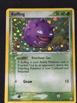 Pokemon Card - Koffing Team Rocket Returns 61/109 Reverse Holo Stamped - Image 2
