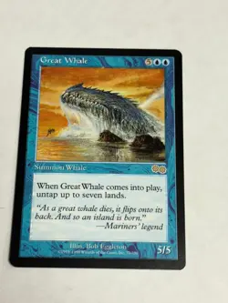 Great Whale Urza's Saga Magic The Gathering MTG Card - Image 1