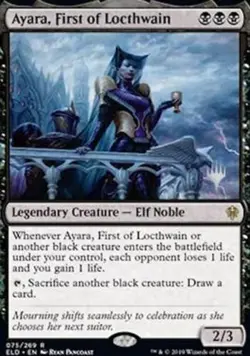 1x Ayara, First of Locthwain - Promo Pack NM-Mint, English Planeswalker Stamped - Image 1