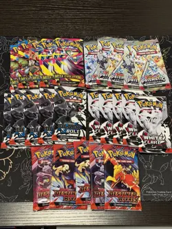 Pokemon Booster Pack Lot of 25-Prismatic, Mega Evolution, Destined Rivals +More - Image 1
